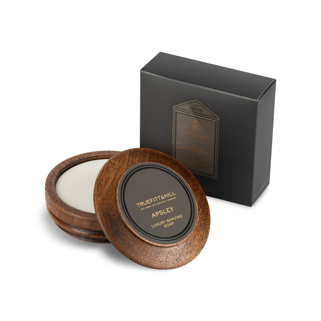 Apsley Luxury Shaving Soap Wooden Bowl