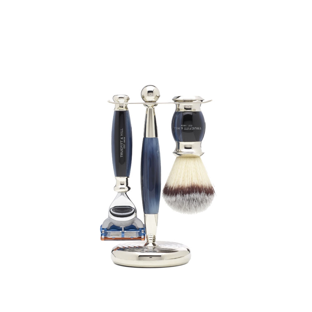 Traditional Shaving Razor & Brush Set | Edwardian Collection & Truefitt ...
